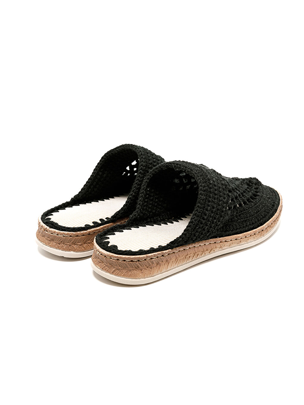 Siyah Kadın Terlik BBS_JMY Knitwear Slippers Black-4