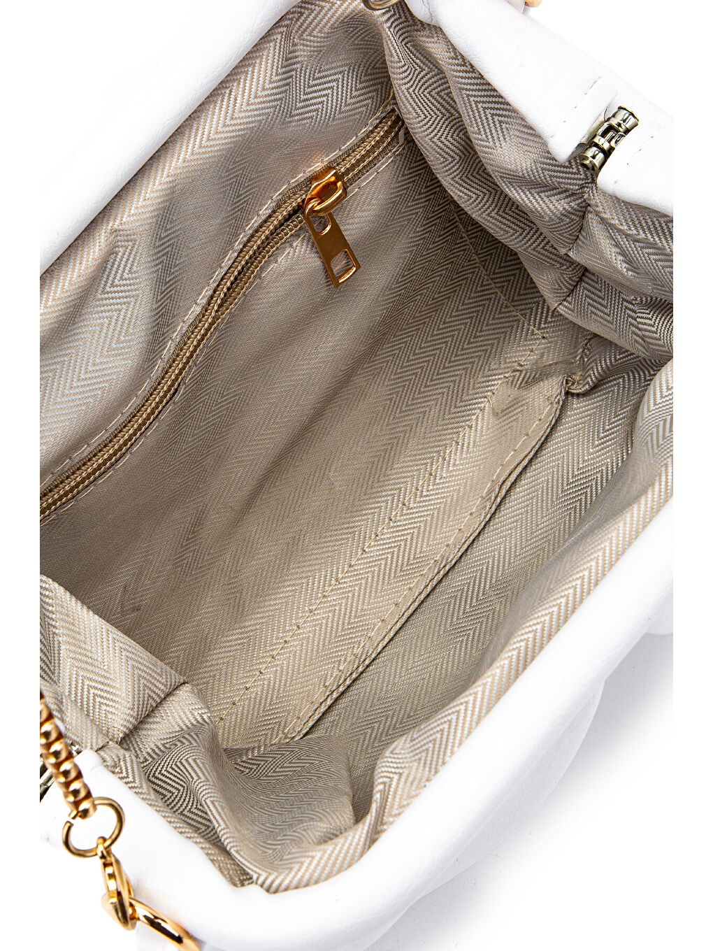 Clutch Form Uzun Askılı Degas Kadın Çapraz Çanta Beyaz-3