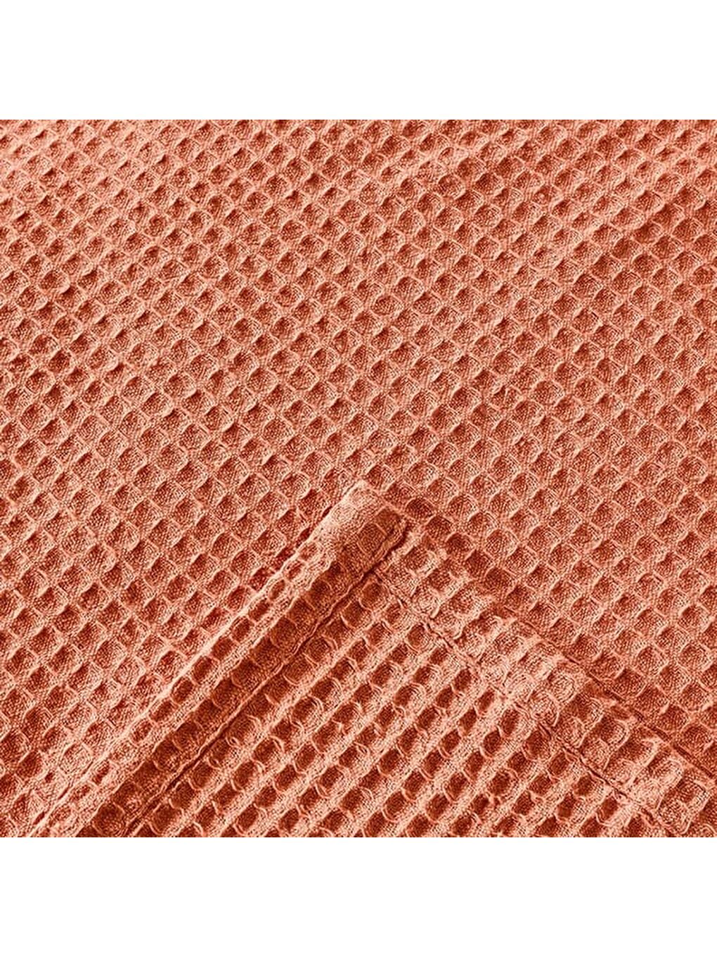 Kahverengi Soft Rete Tek Kişilik Pike - Kiremit - 160x220 cm-1