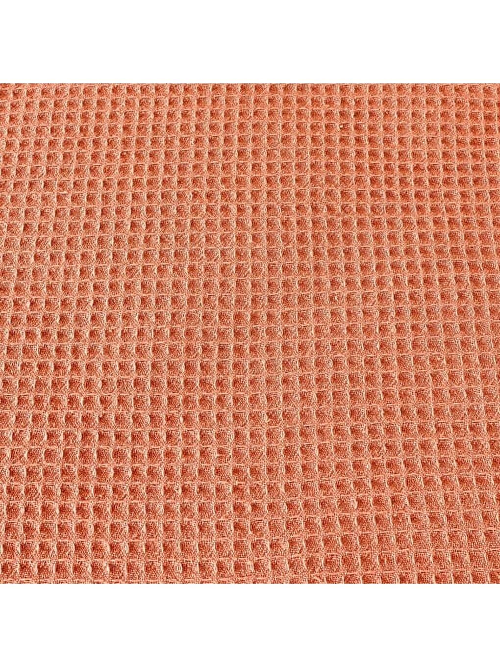 Kahverengi Soft Rete Tek Kişilik Pike - Kiremit - 160x220 cm-2