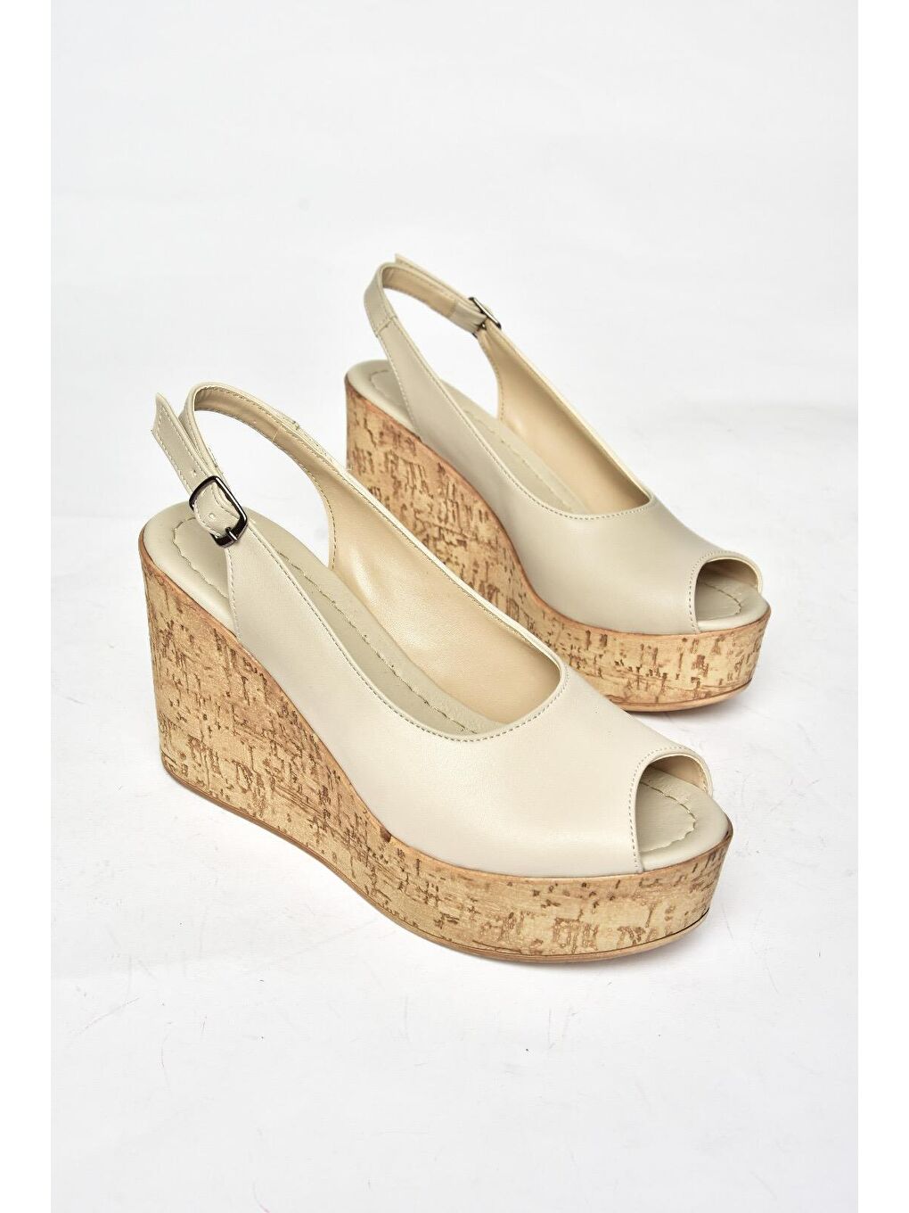 S9960635 Bej Kadın Dolgu Topuklu Ayakkabı-2