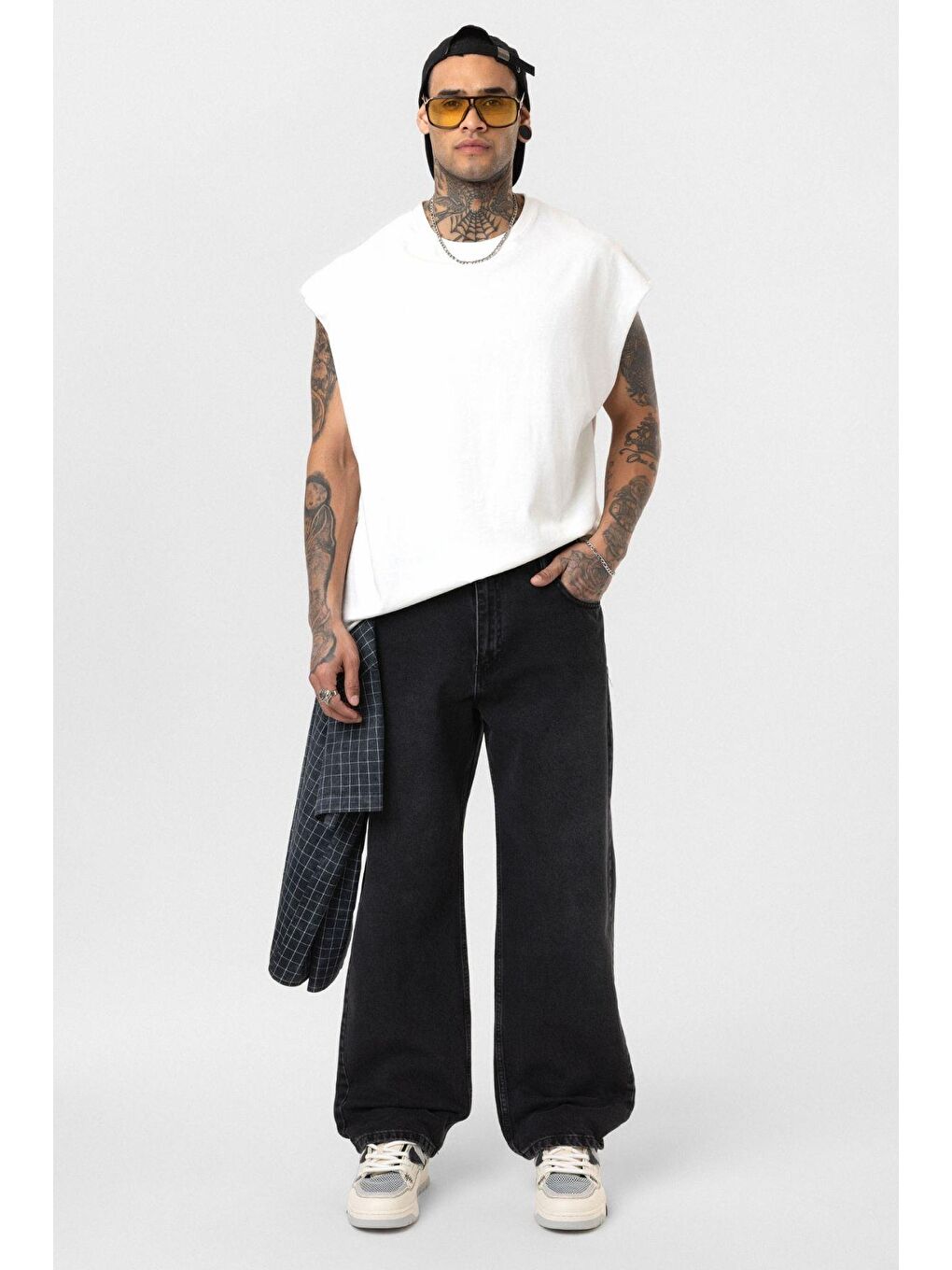 Relaxed Fit Jean Siyah