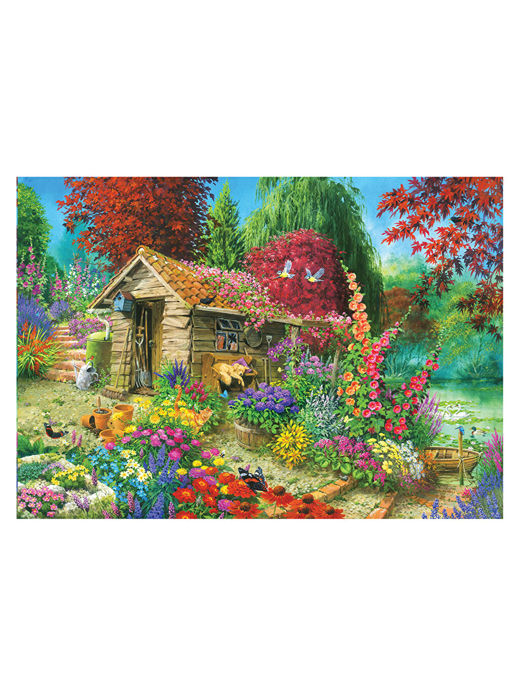 KS GAMES Renksiz Puzzle 1500 Parça The Garden Shed 22004 - 1