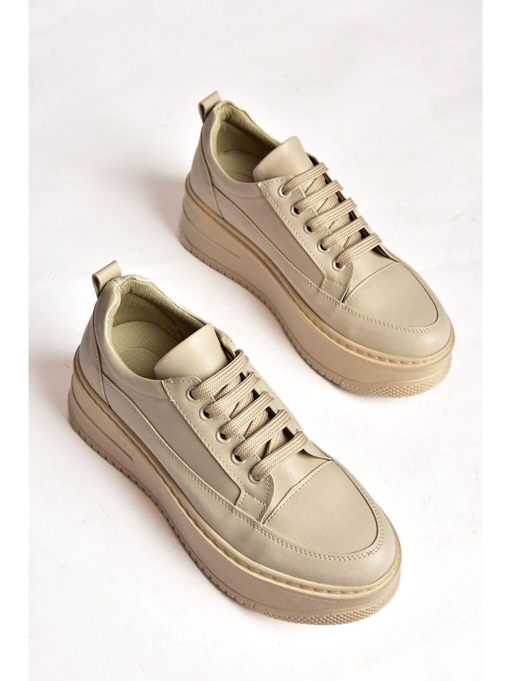 P2741175 Bej Kadın Sneakers-4