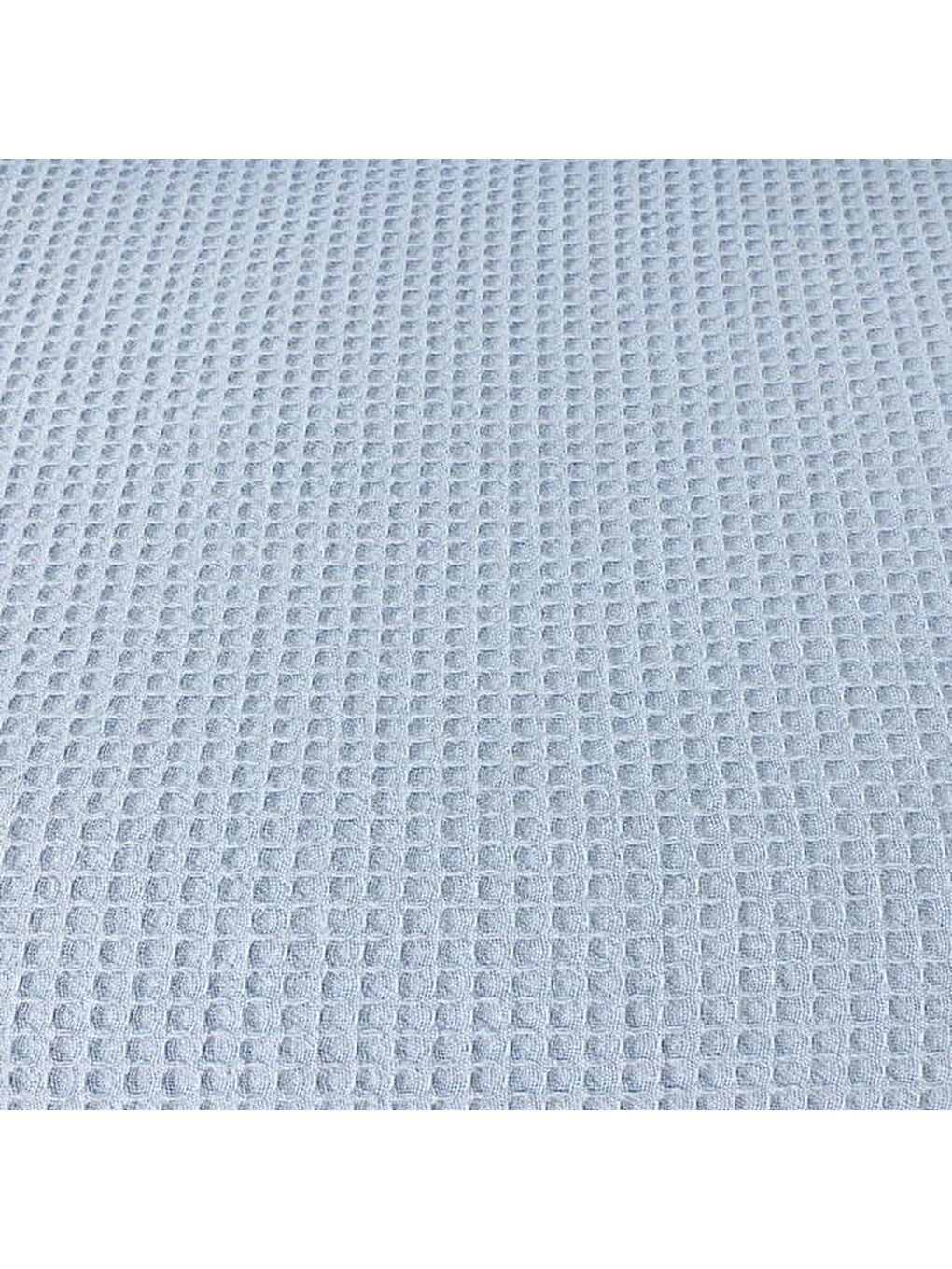 Soft Rete Çift Kişilik Pike - Mavi - 200x220 cm-2