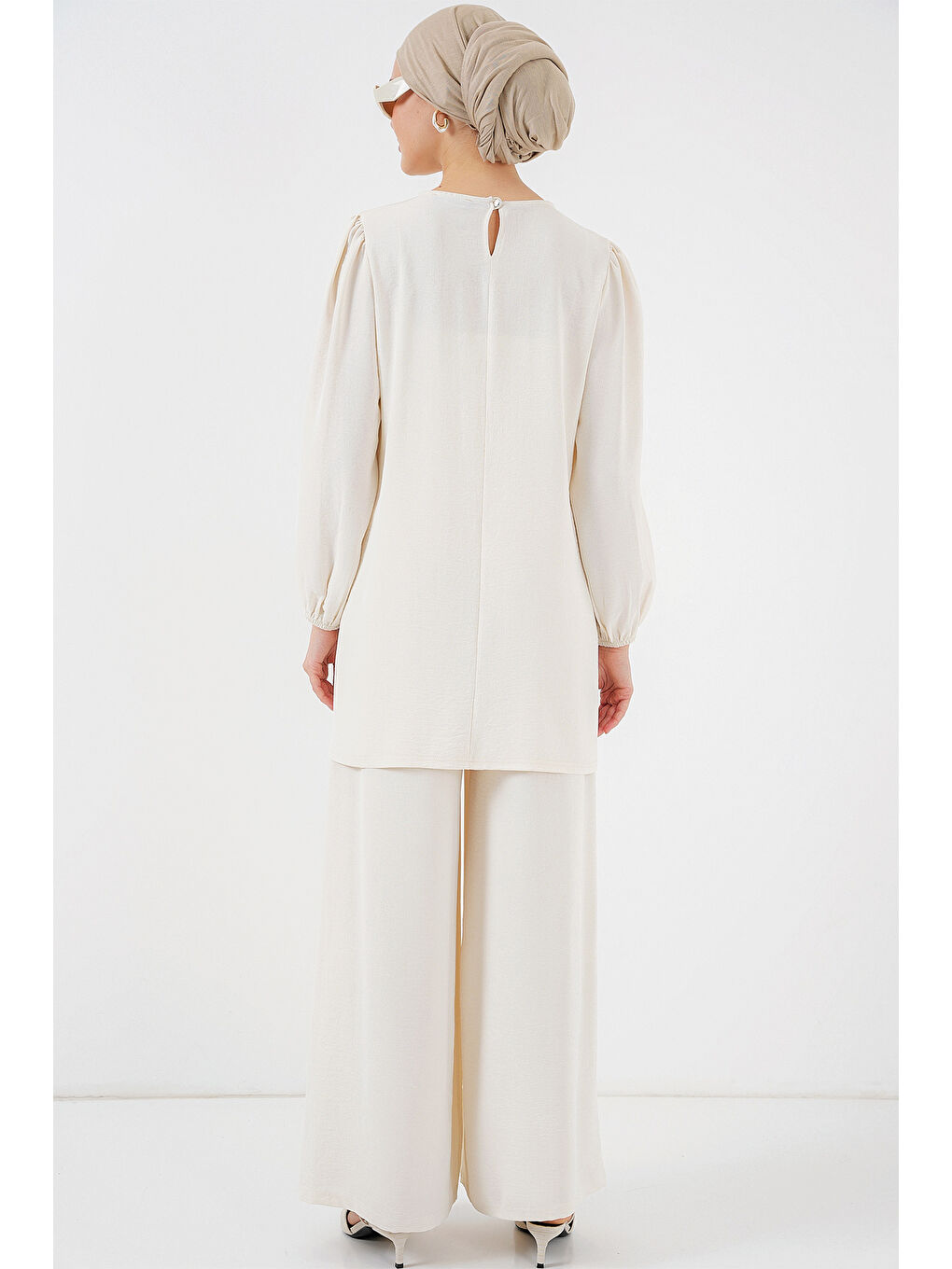 Ayrobin Tunik Pantolon Alt Üst Takım 6712 - Ekru-5