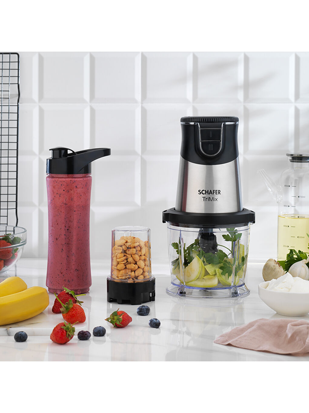 TriMix 3 ü 1 Arada Blender Set-Inox-2