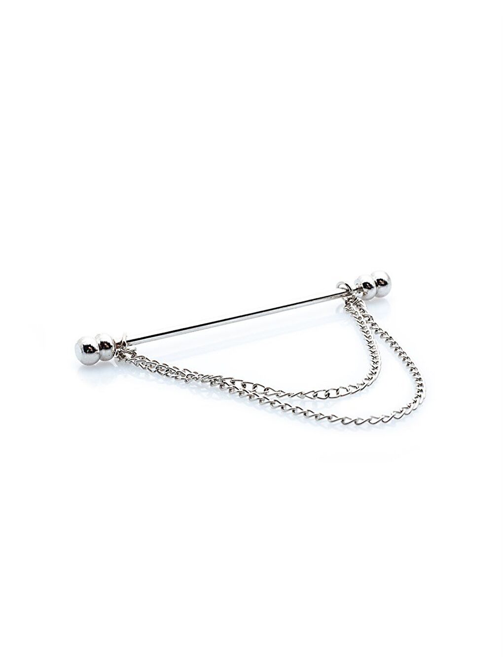 Gri Erkek Gümüş Renk Yaka İğnesi