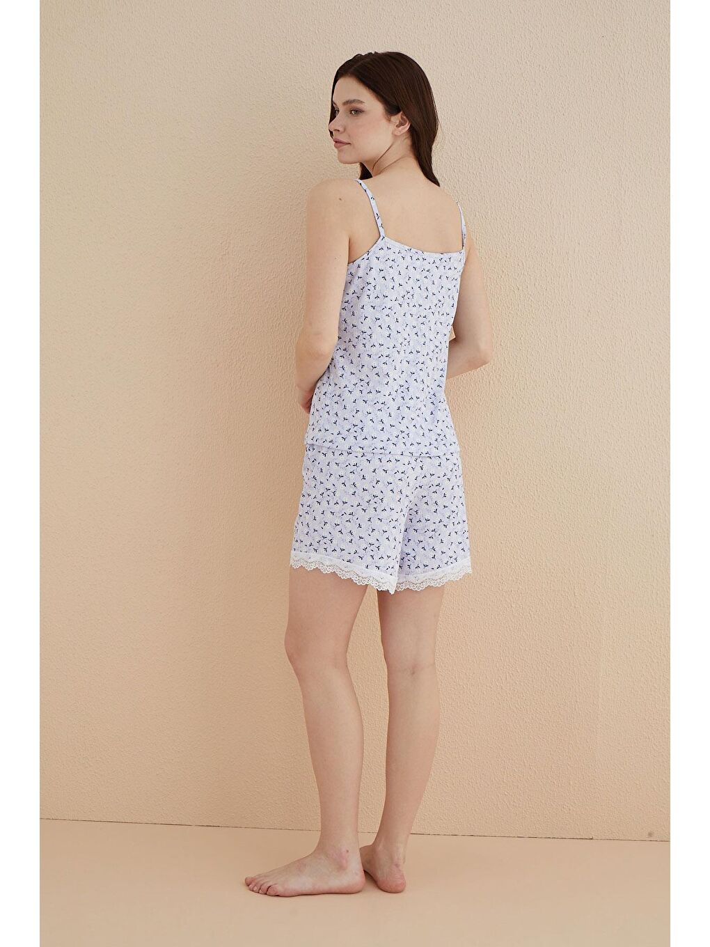 Gri Pegasus Genç İp Askılı Şortlu Pijama Takım | 80117-53-1