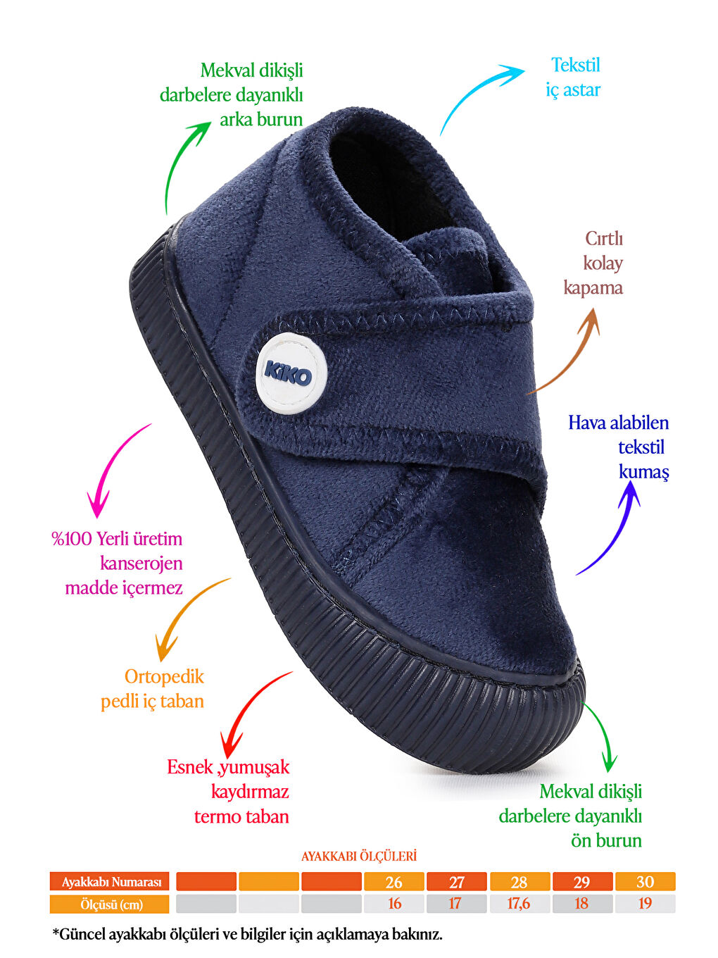 Lacivert Petri Günlük Kız Çocuk Ev Okul Kreş Panduf-1