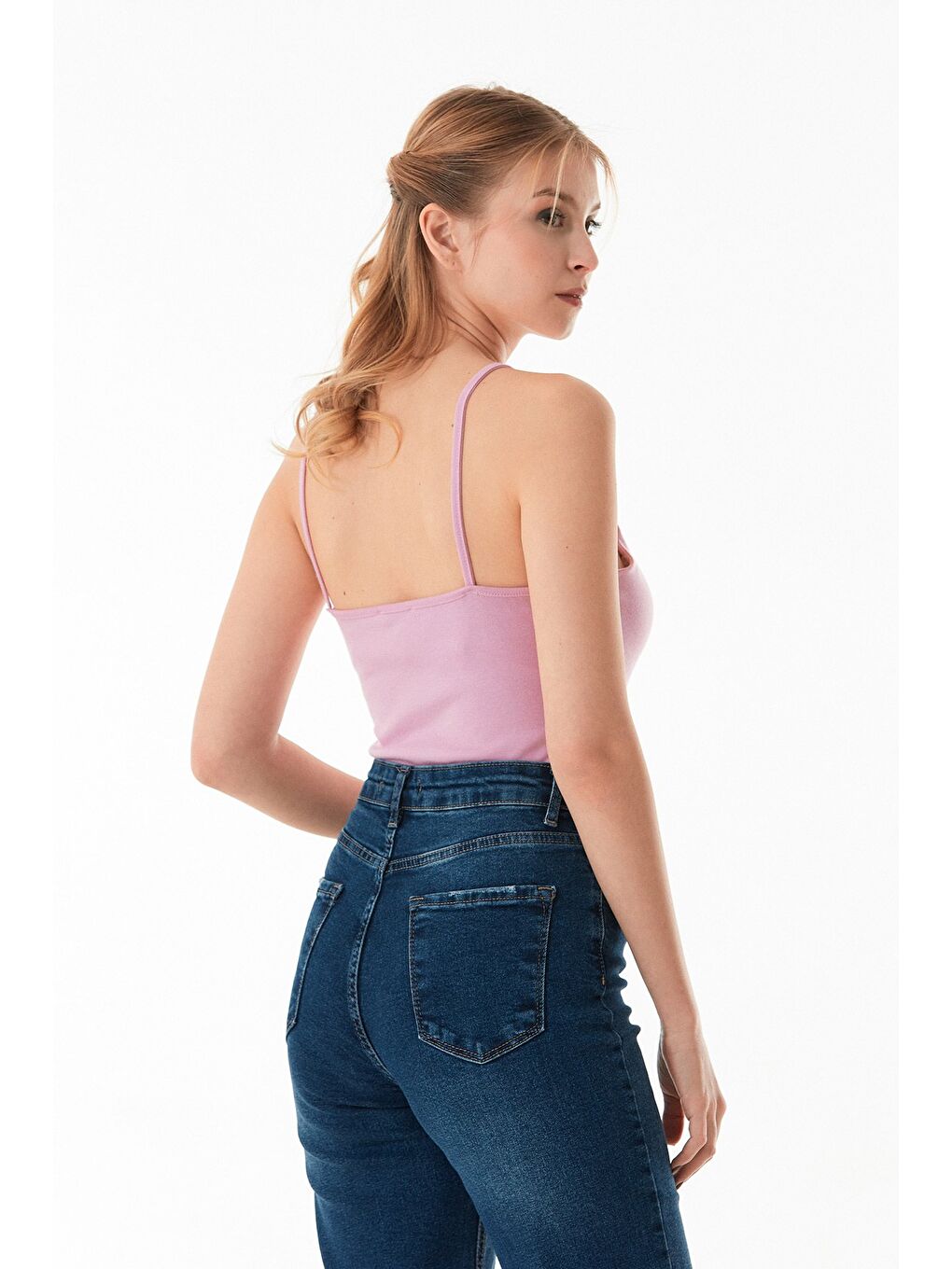 Pembe Basic Çıtçıtlı İp Askılı Body-4