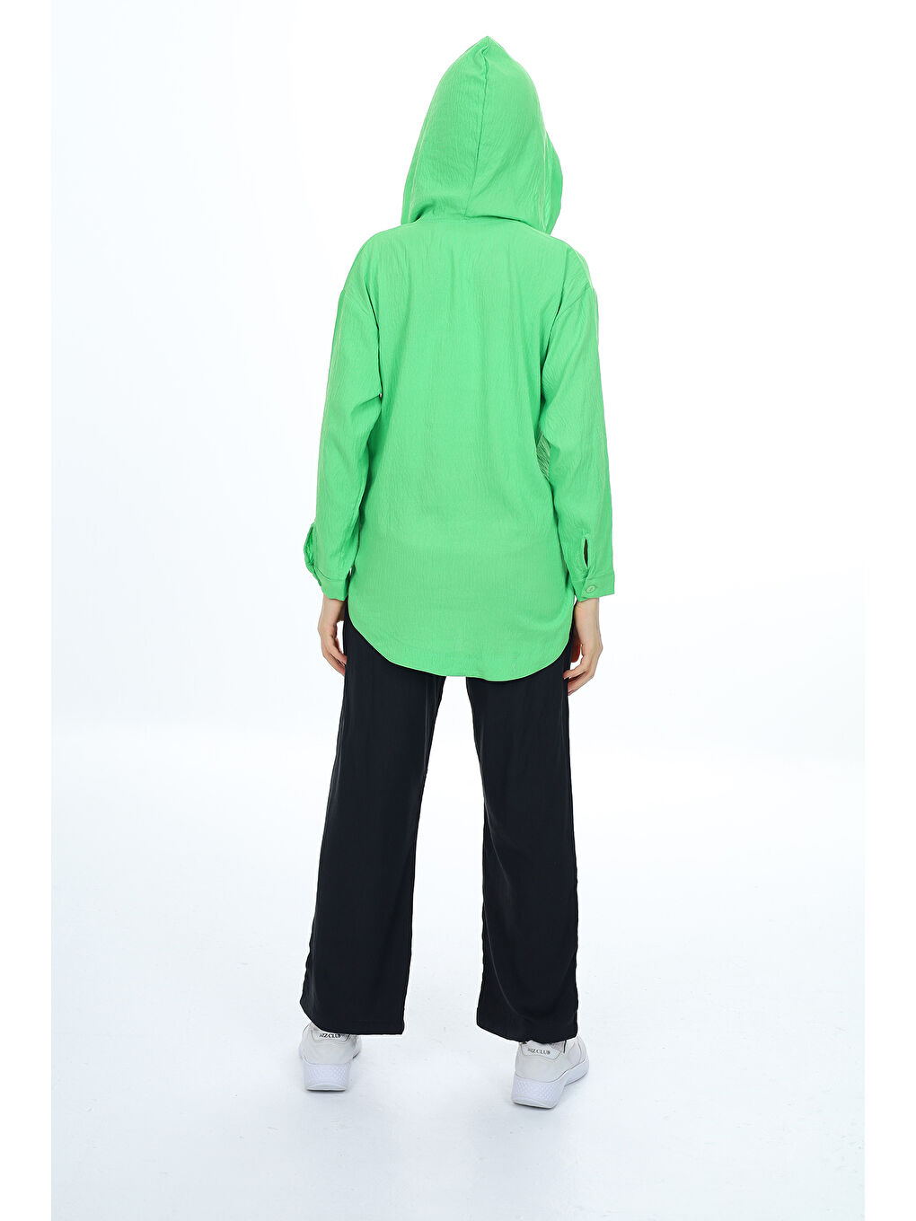 Yeşil Kız Çocuk Flamlı Pamuk Alt Üst Takım P309-3