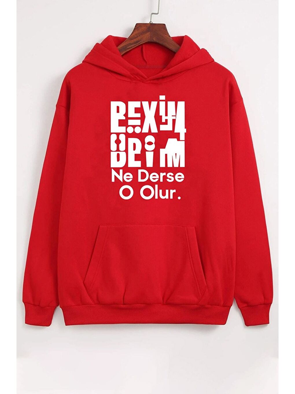 uyguntarz Kırmızı Beyim Ne Derse O Olur Katlamalı Sweatshirt