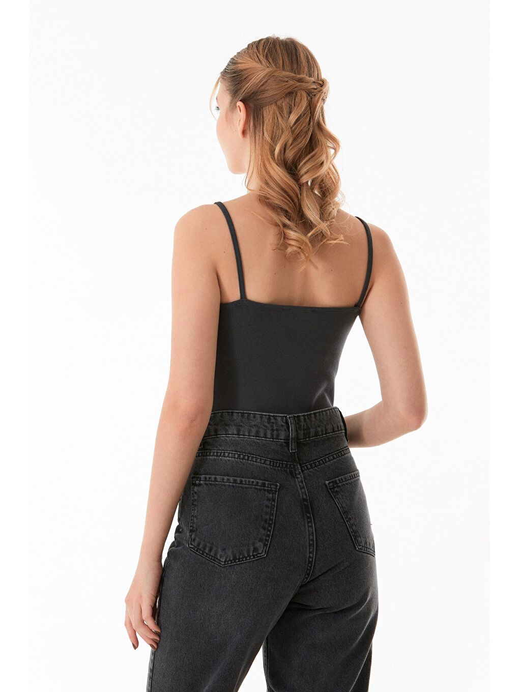 Antrasit Basic Çıtçıtlı İp Askılı Body-3