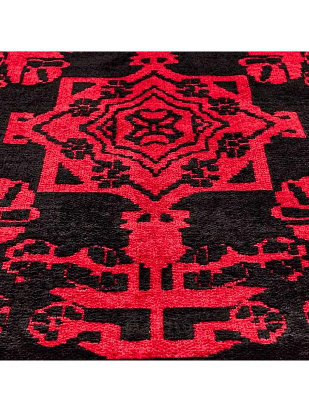 Soft Arzen Afgan Desenli Halı - Kırmızı - 160x230 cm-2