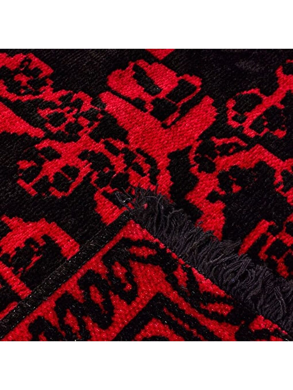 Soft Arzen Afgan Desenli Halı - Kırmızı - 160x230 cm-3