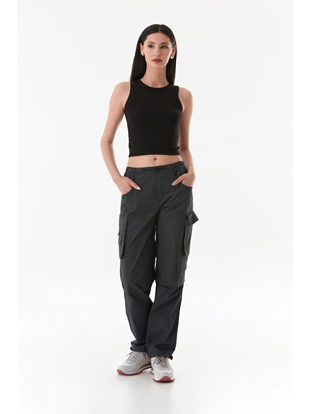 Siyah Basic Halter Yaka Body-1