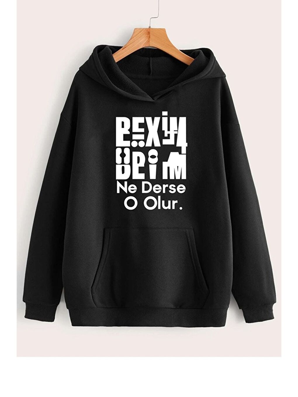 uyguntarz Siyah Beyim Ne Derse O Olur Katlamalı Sweatshirt