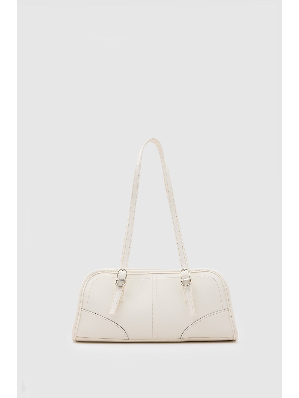 Ekru Vanity Baget Çanta Krem