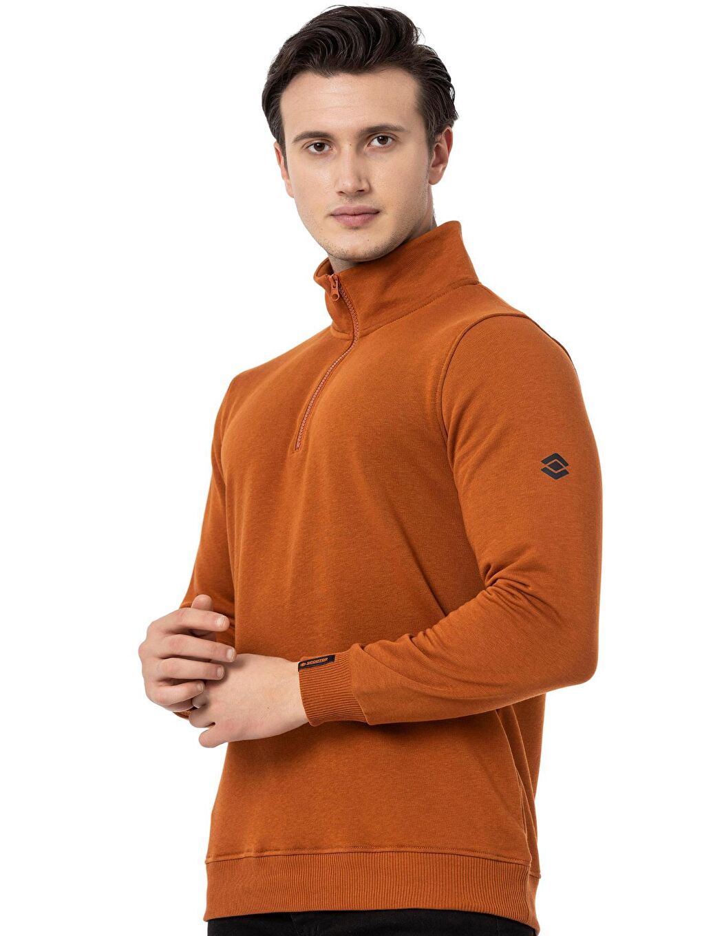 Scooter Kiremit Yarım Fermuarlı Kiremit Erkek Sweatshirt M1519TKR - 1