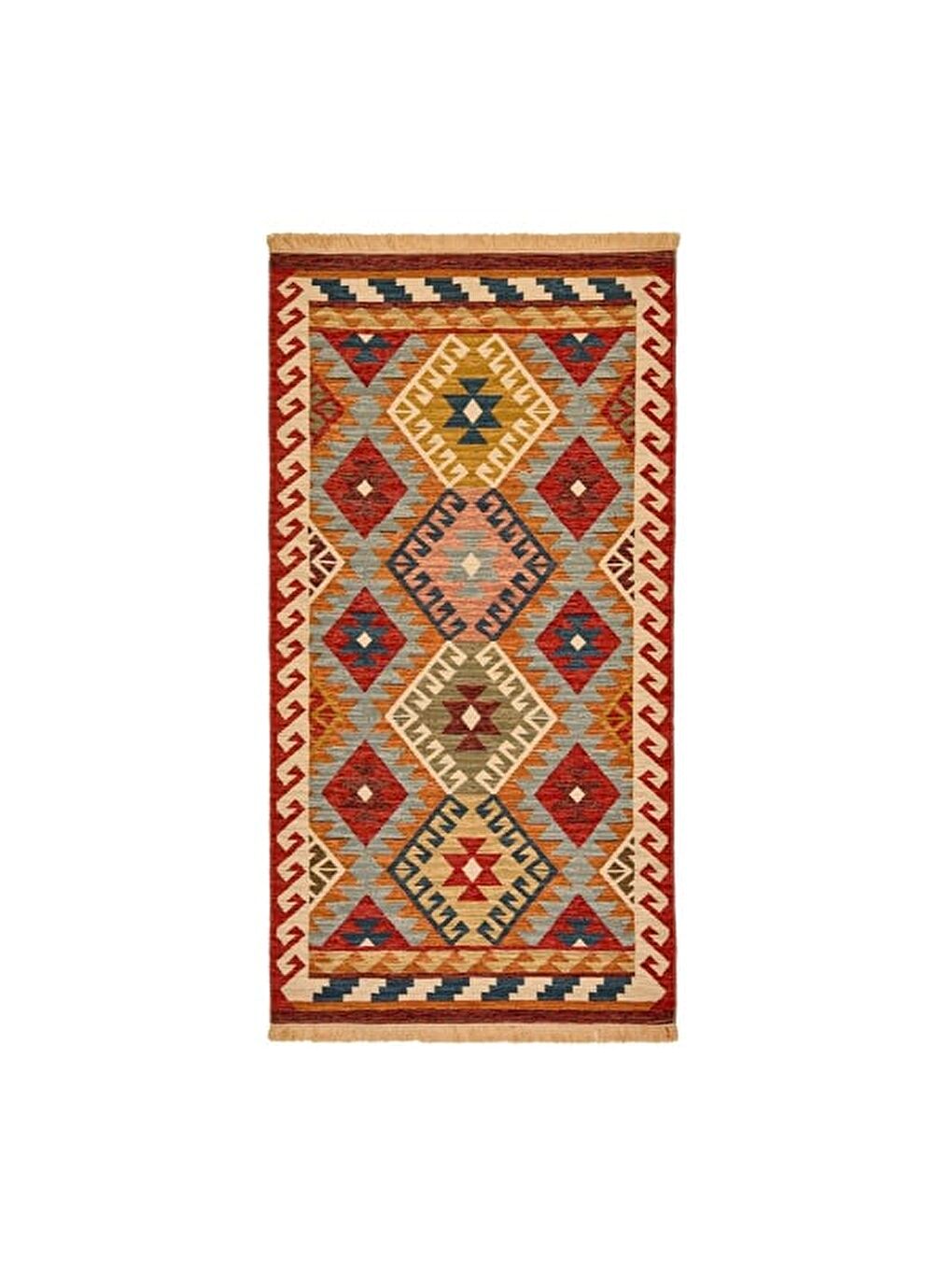 Karışık Soft Kökez Halı - Renkli - 80x150 cm