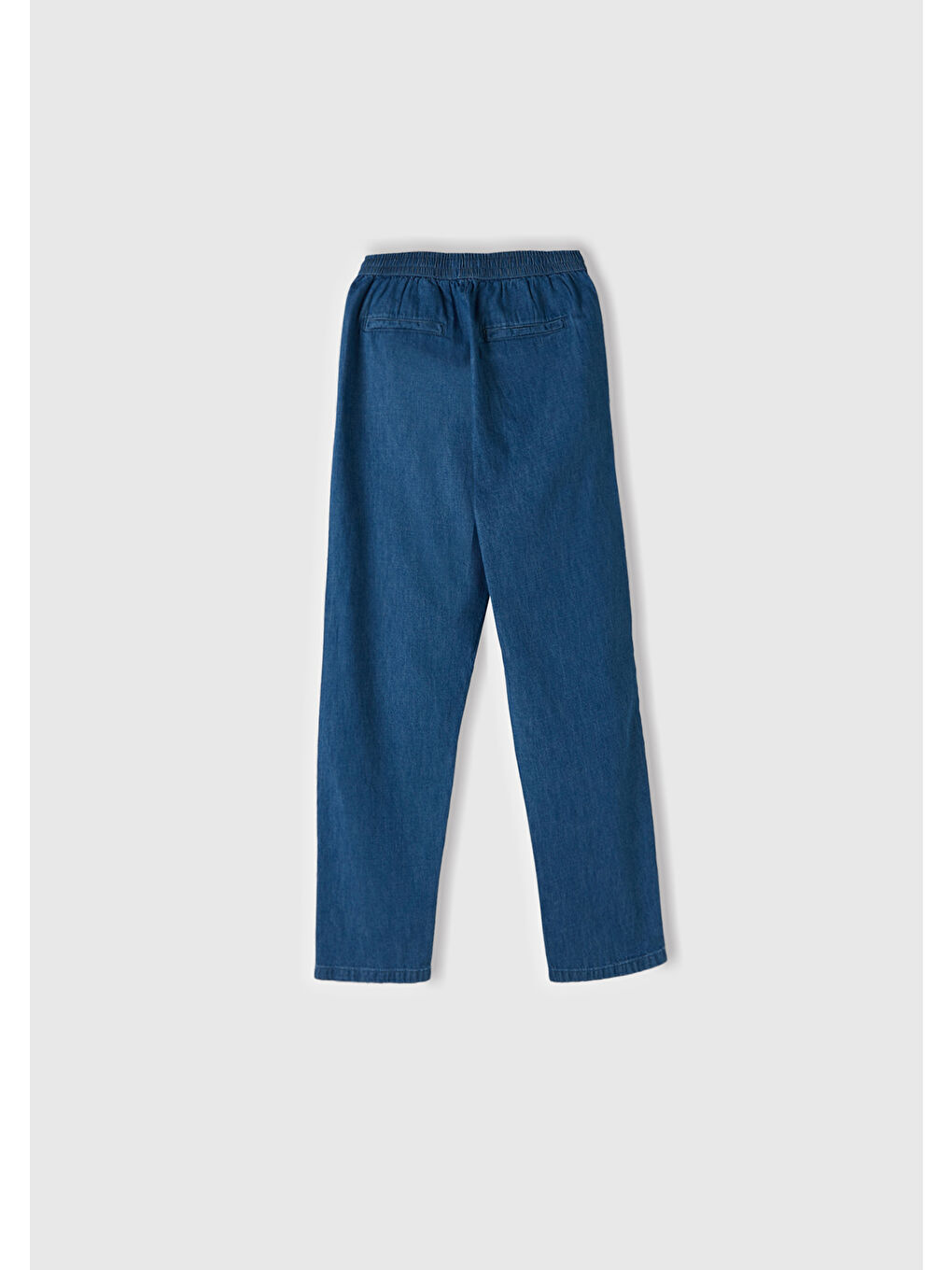 United Colors Of Benetton Erkek Lacivert %100 Pamuk 4 Cepli Beli Büzgülü İpli Denim Jogger Pantolon - 2