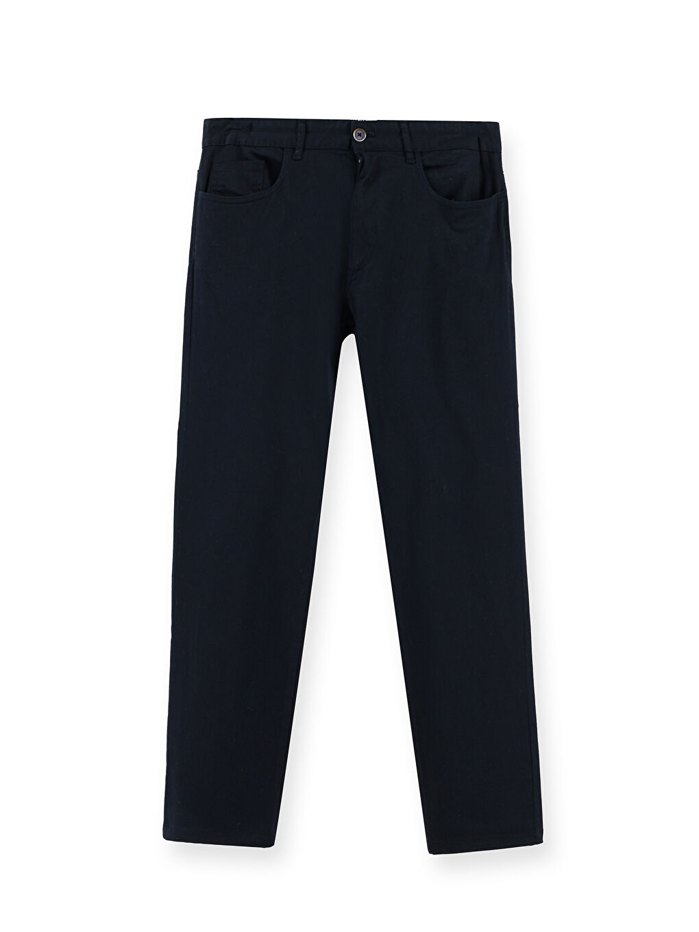 Lacivert Slim Fit Dar Kesim Elastanlı Kanvas / Chino Pantolon