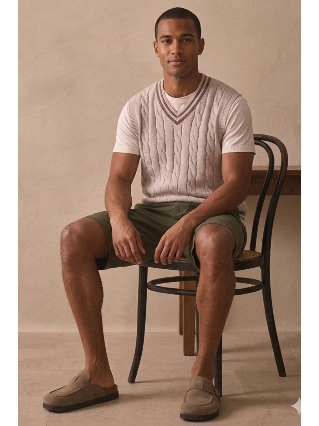 Haki Çok Cepli Yazlık Rahat Kargo Şort-1