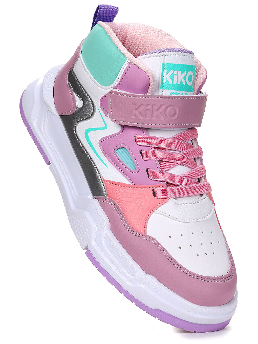 Lila Hayka-3 Cırtlı Kız Çocuk Spor Ayakkabı