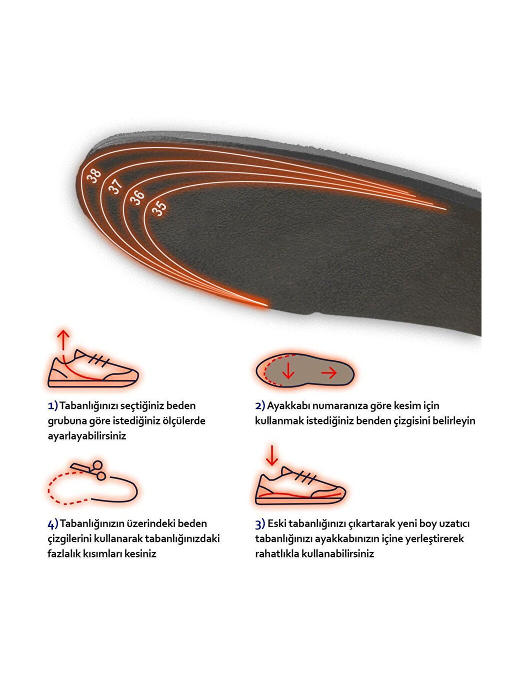 Extender 4,5 Cm Siyah Boy Uzatıcı Tabanlık Gri