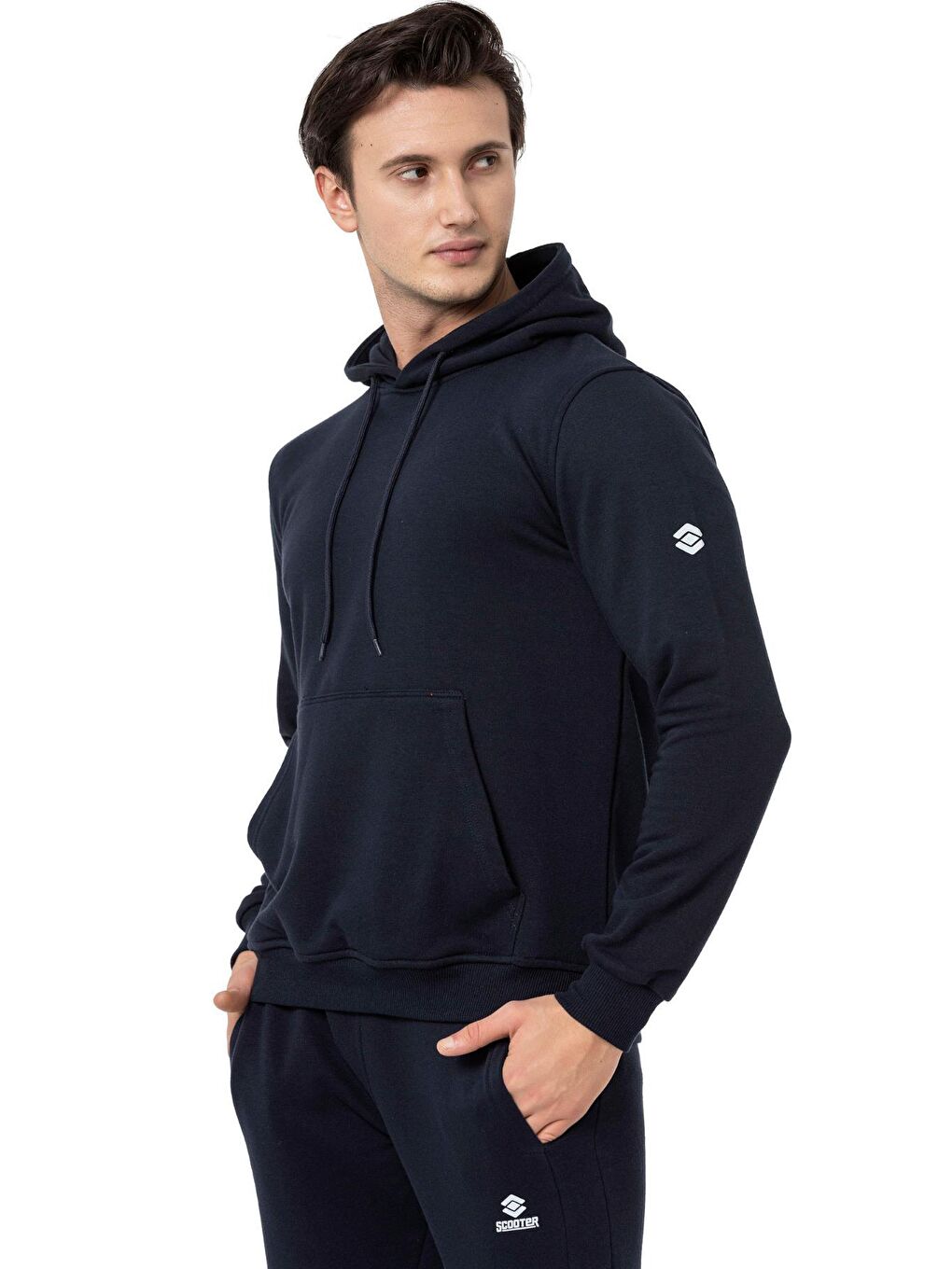 Scooter Lacivert Erkek Kapüşonlu Basic Sweatshirt M1518TL