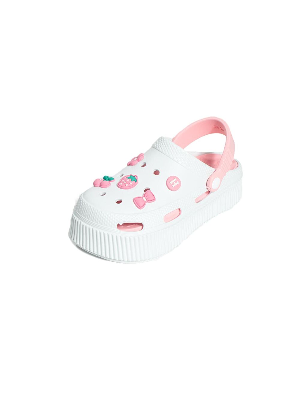 Yüksek Taban Jibbitzli Eva Comfort Kadın Sandalet DNZ224-24BeyazPudra-3