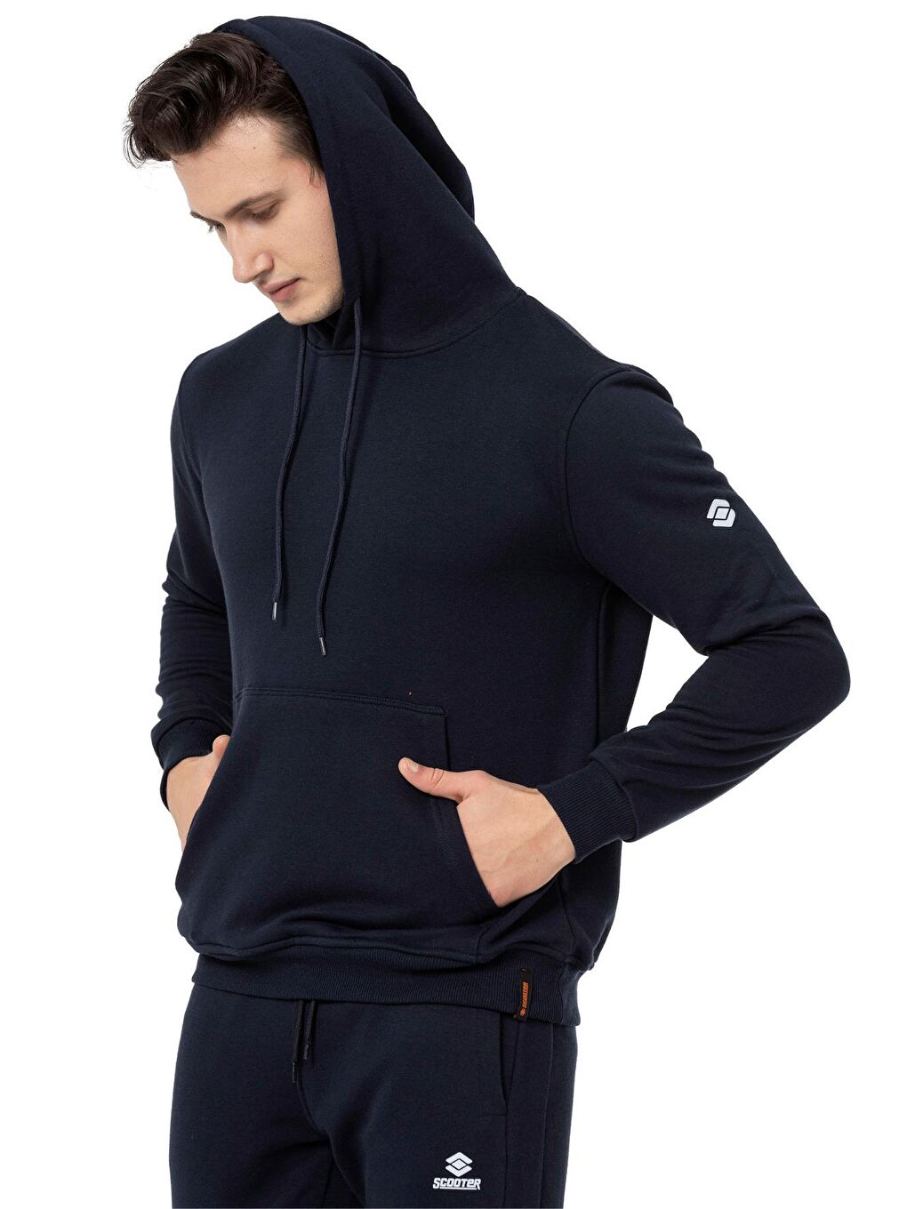 Scooter Lacivert Erkek Kapüşonlu Basic Sweatshirt M1518TL - 4