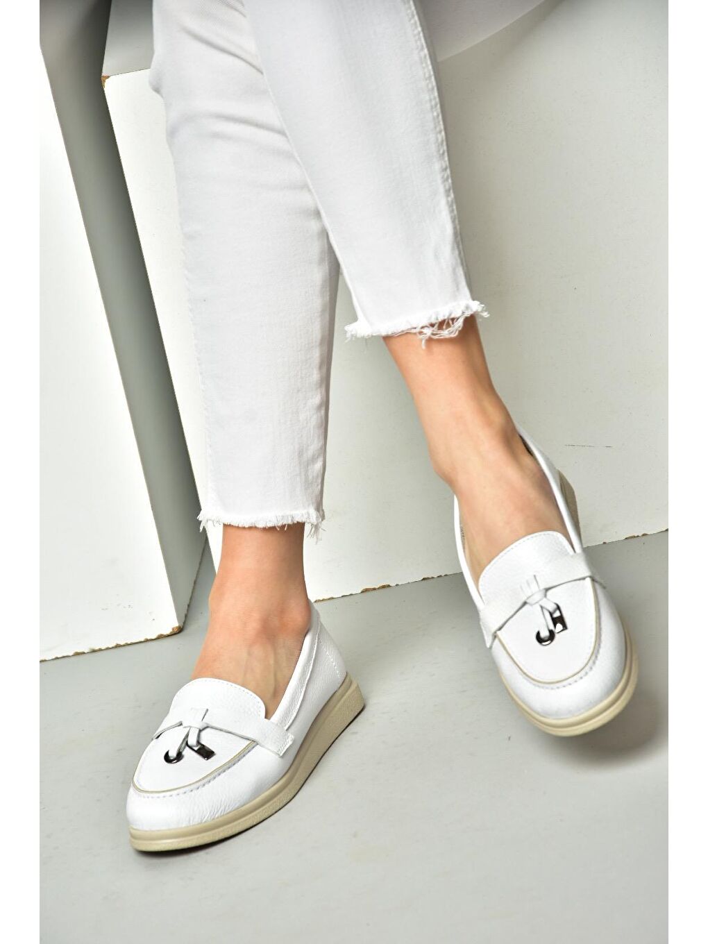 P5550141 Beyaz Kadın Ayakkabı