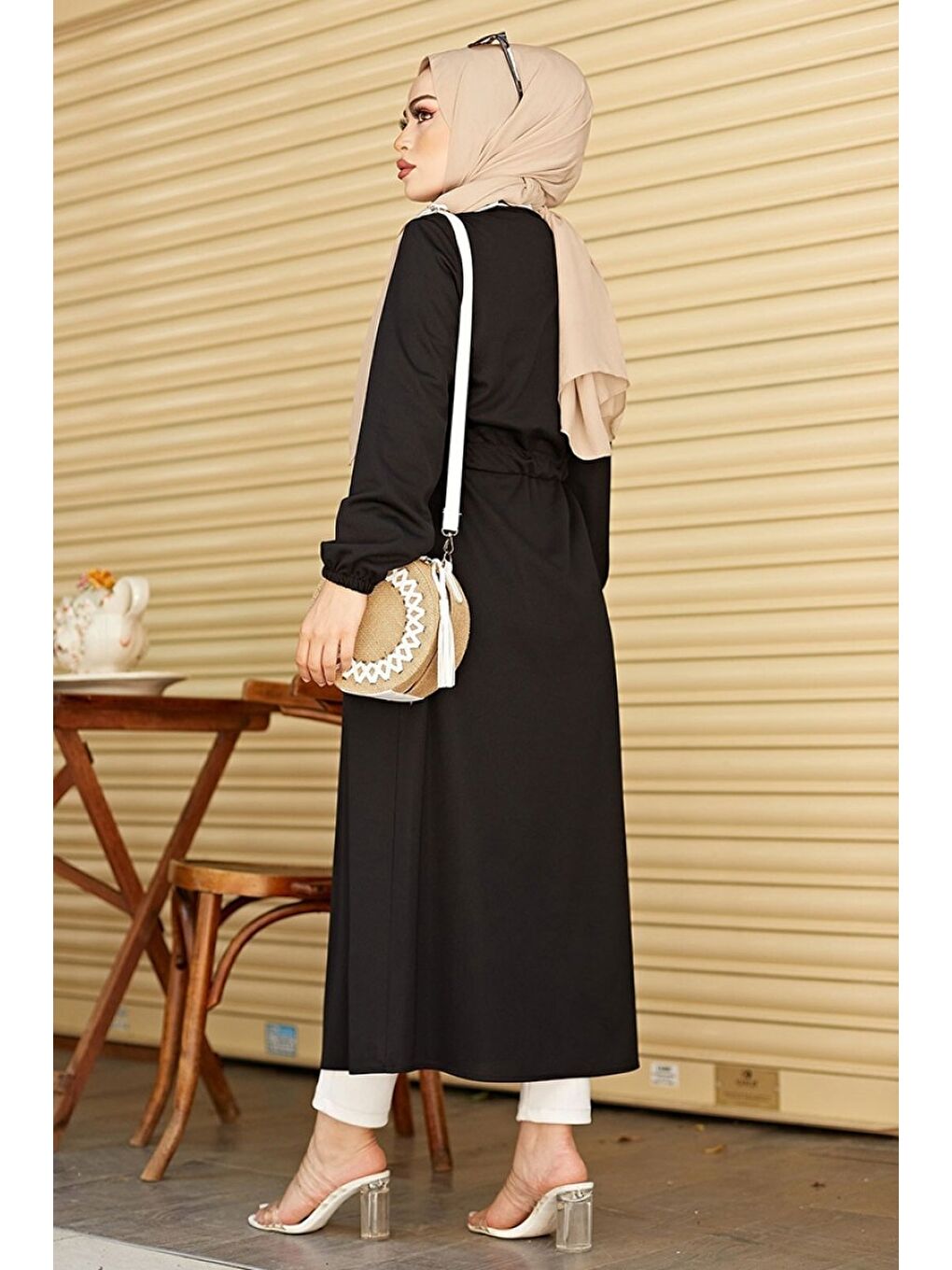 Belden Bağlamalı Hırka Siyah - 26586-2