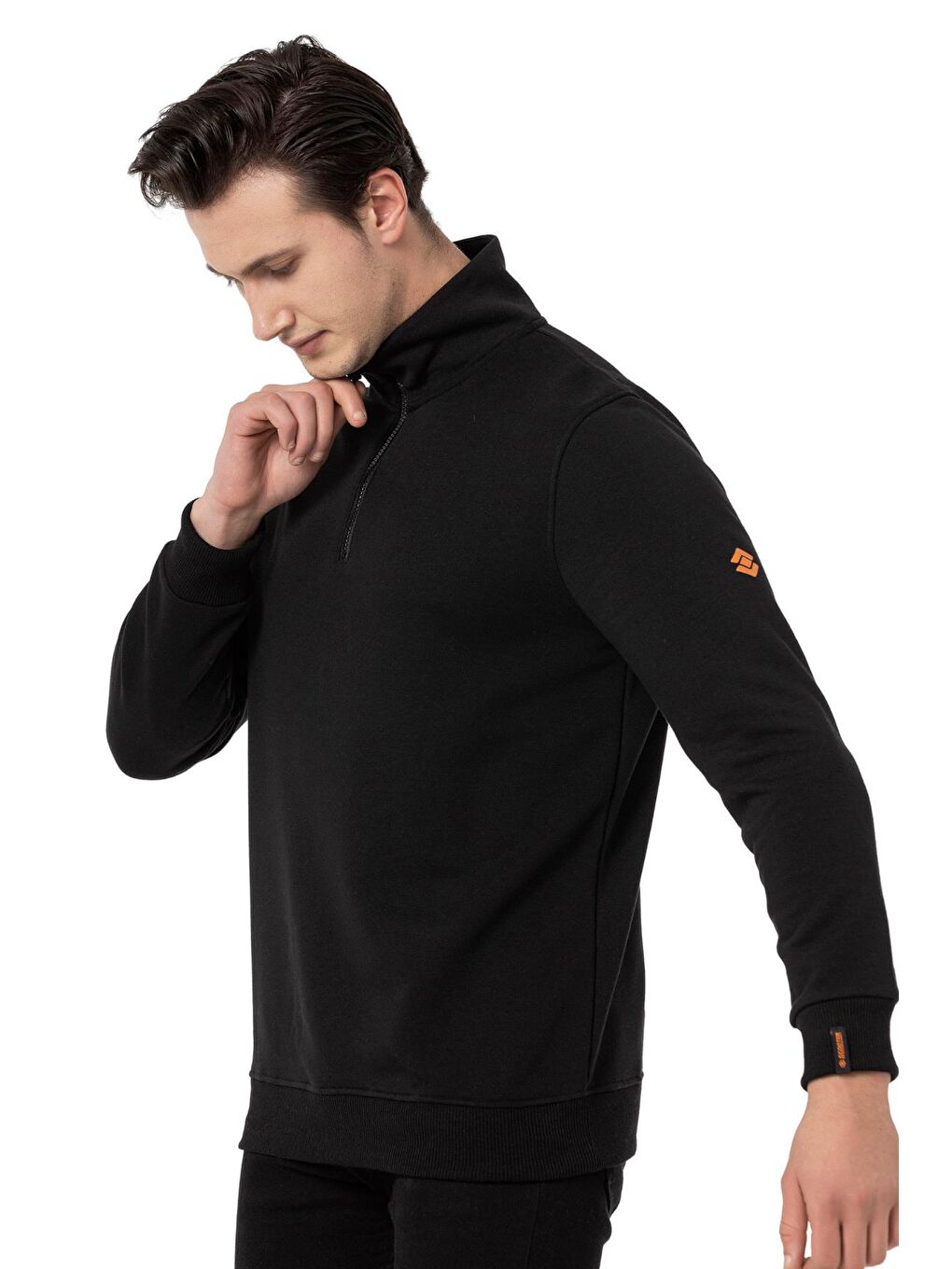 Scooter Yarım Fermuarlı Siyah Erkek Sweatshirt M1519TS - 4