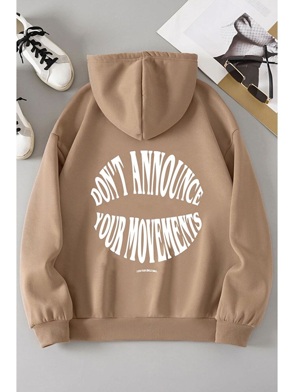 uyguntarz Bej Dont Hoodie Sweatshirt