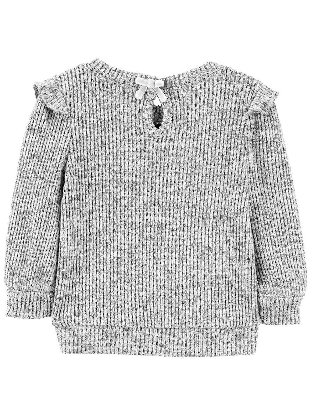 Kız Bebek Uzun Kollu Eşofman Üstü Gri-1