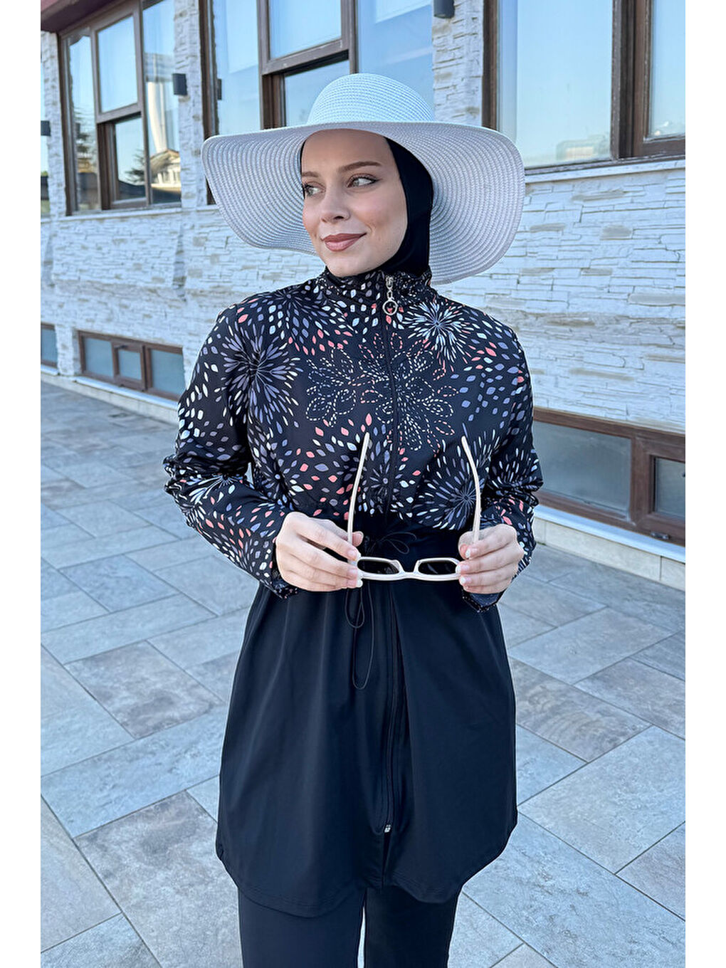 Siyah Tam Kapalı Tesettür Mayo T244-20-2