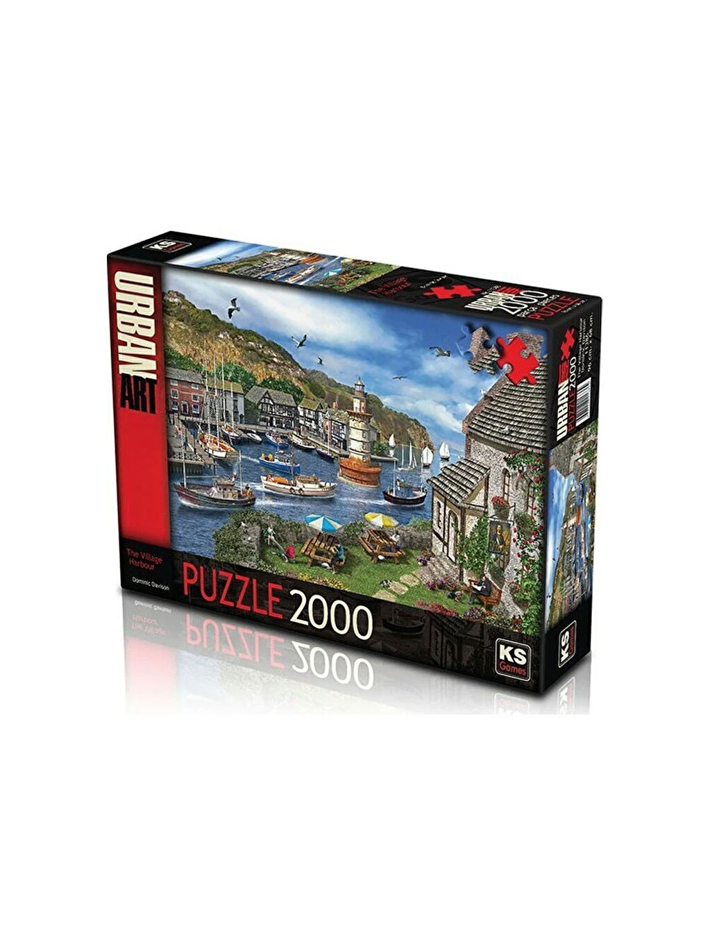 KS GAMES Renksiz Puzzle 2000 Parça The Village Harbour 11386