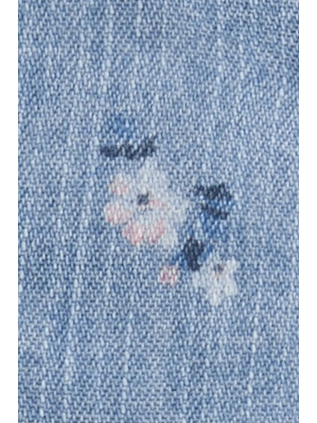 Mavi Küçük Kız Çocuk Salopet Etek-2