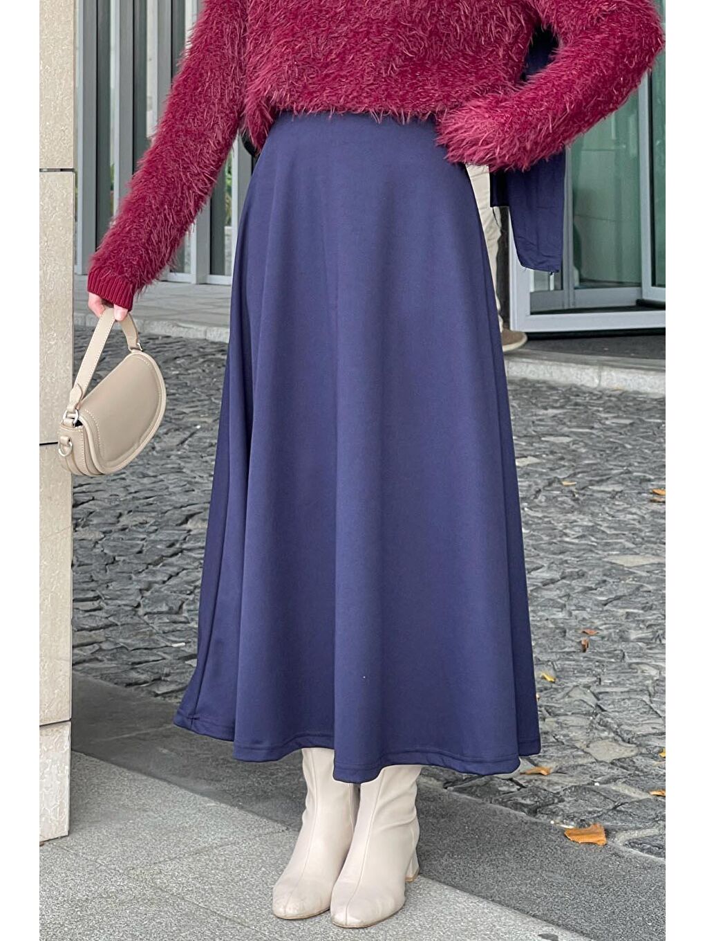 Kloş Etek Lacivert-1