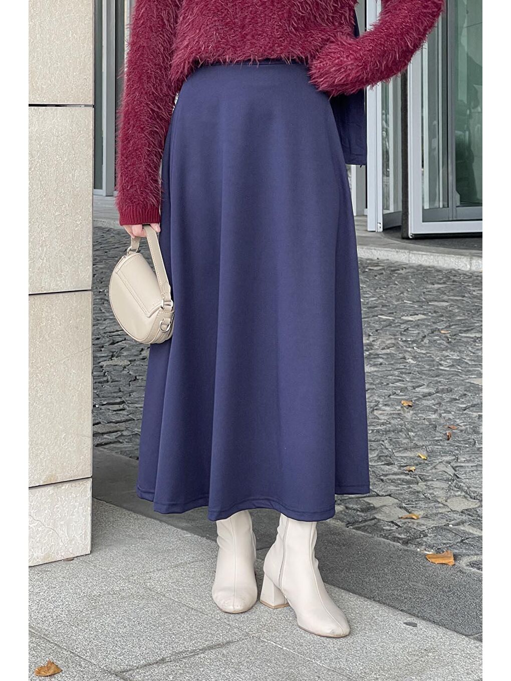Kloş Etek Lacivert-2
