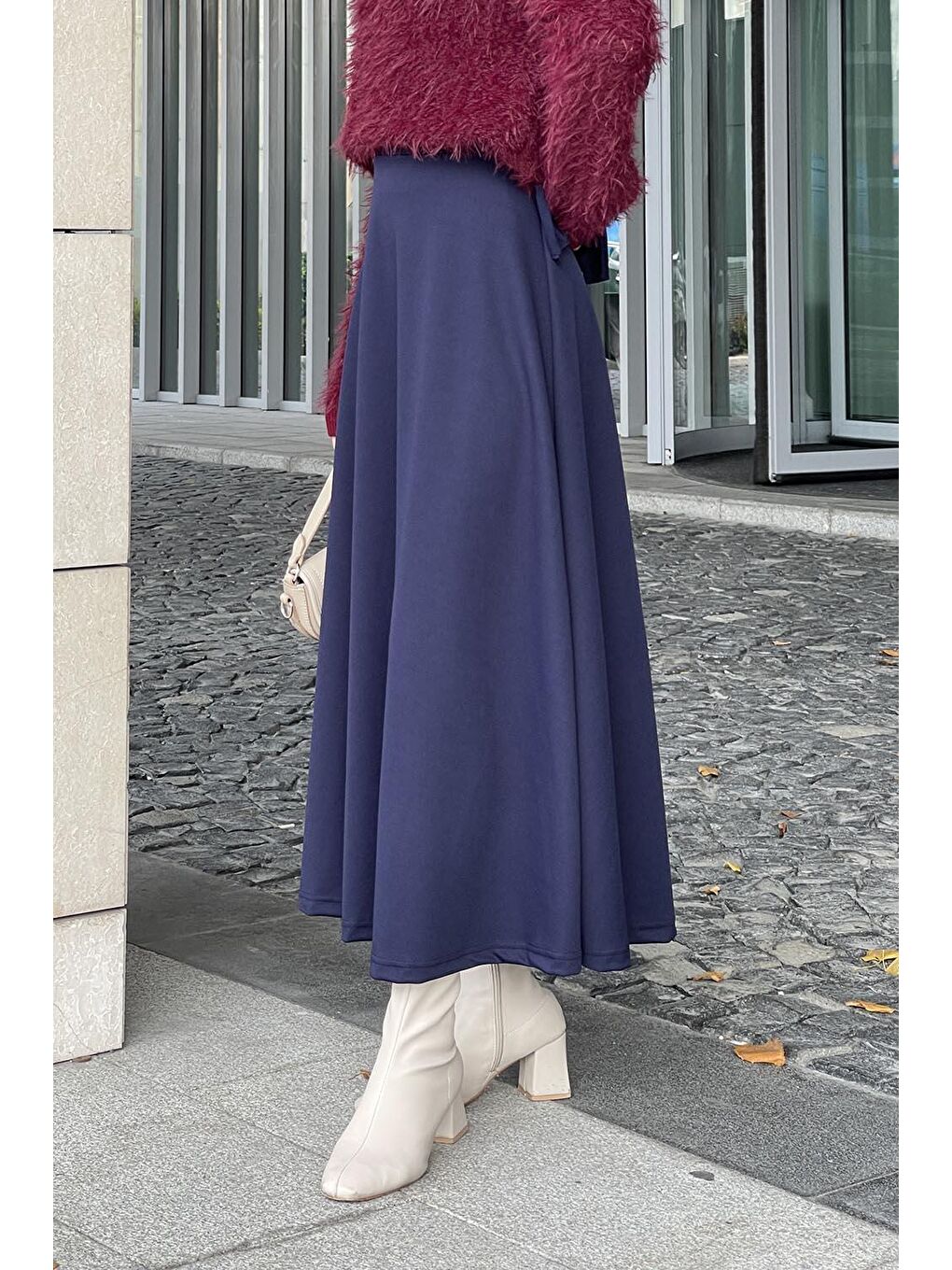 Kloş Etek Lacivert-3