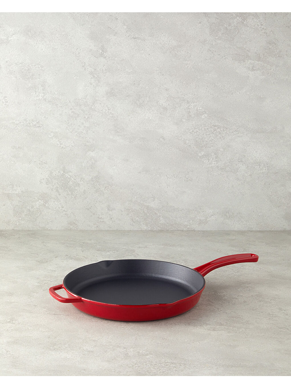 Demir Döküm Yuvarlak Tava 28 cm Kırmızı