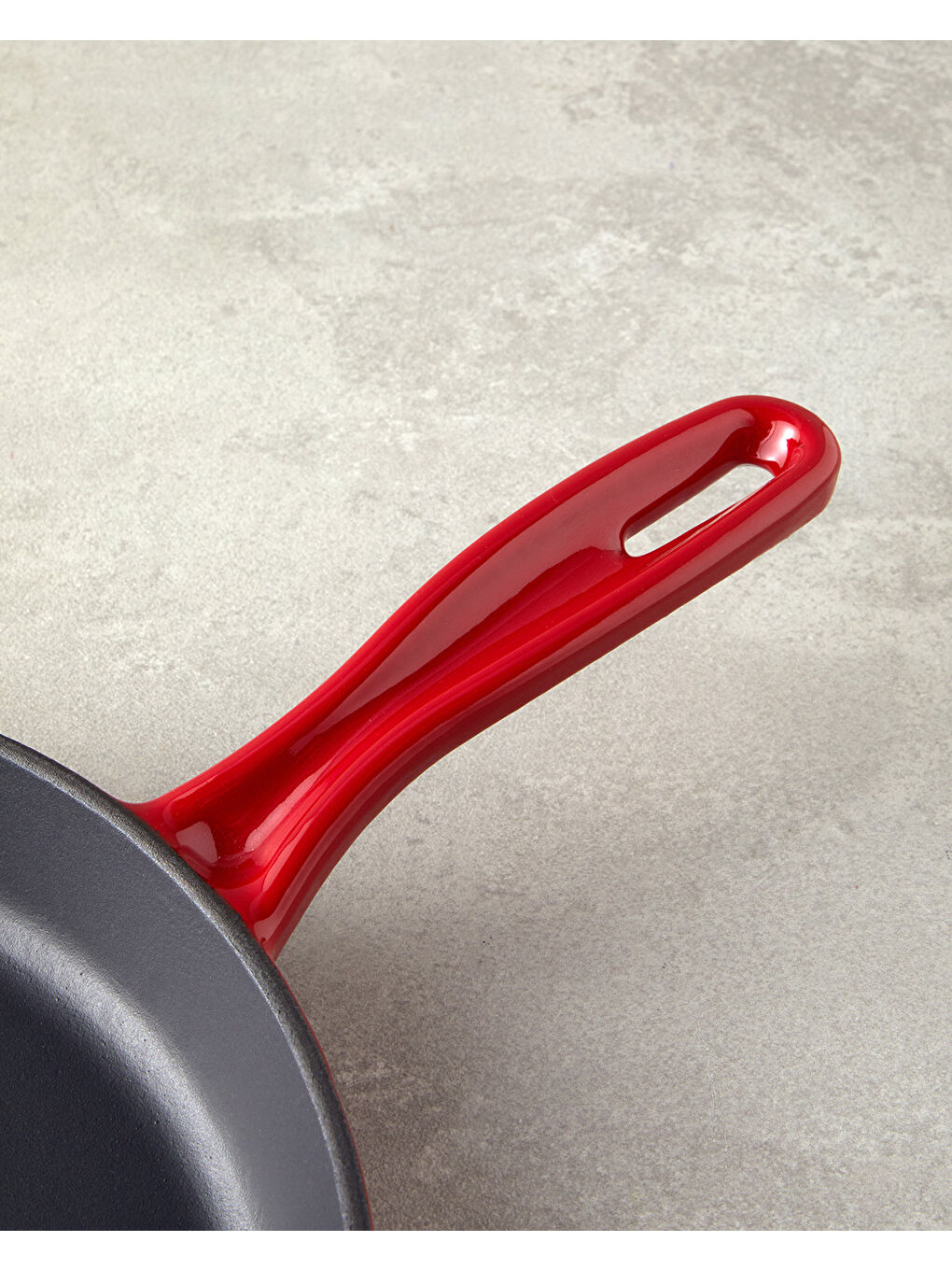 Demir Döküm Yuvarlak Tava 28 cm Kırmızı-2