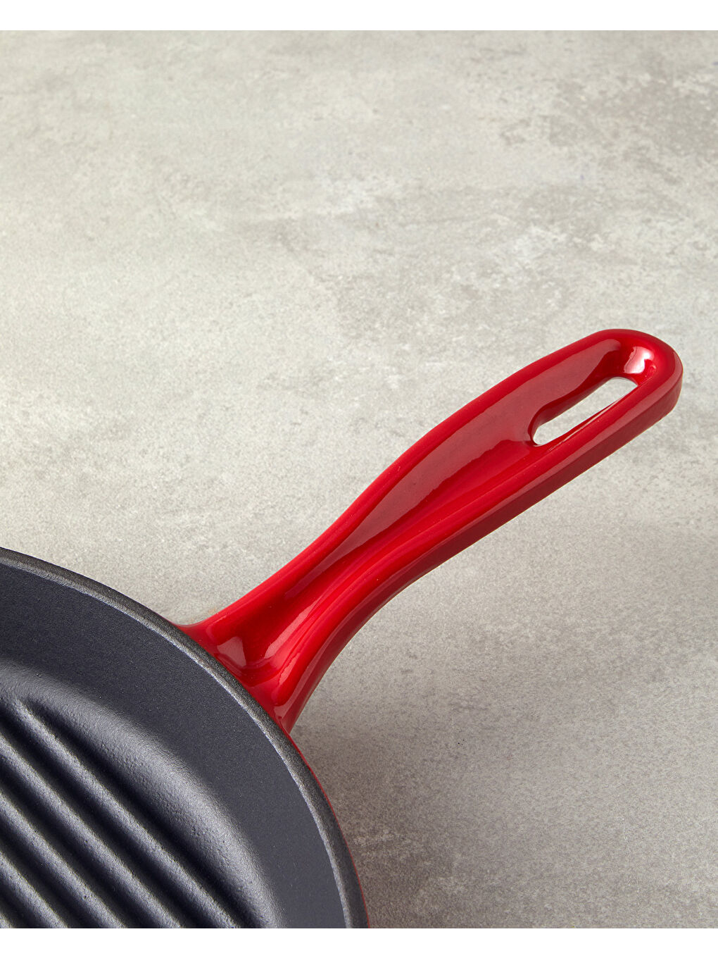 Demir Döküm Yuvarlak Izgara Tava 28x4 cm Kırmızı-2