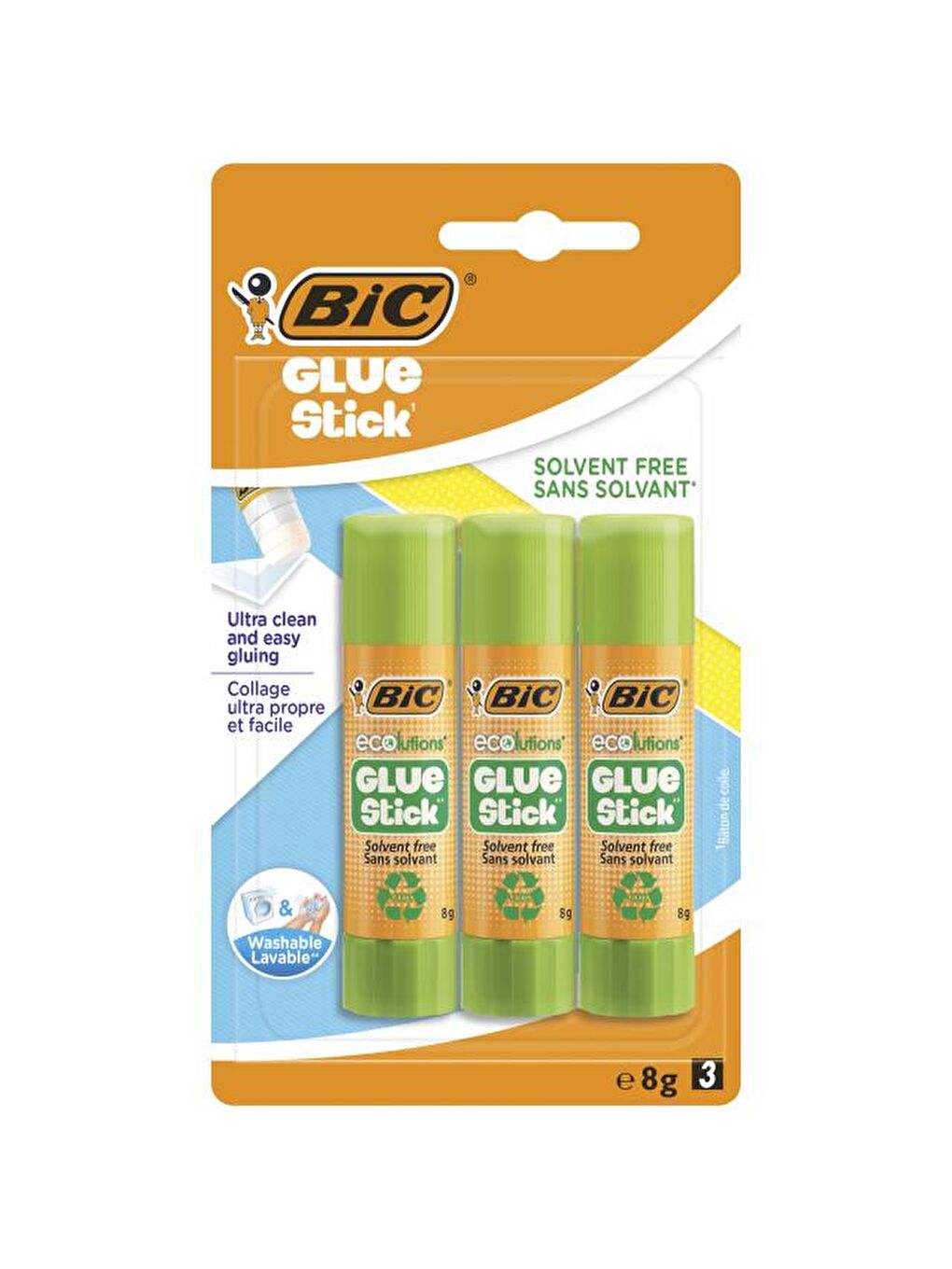 Bic Eco Glue Stick Yapıştırıcı 8GR 3'lü Blister