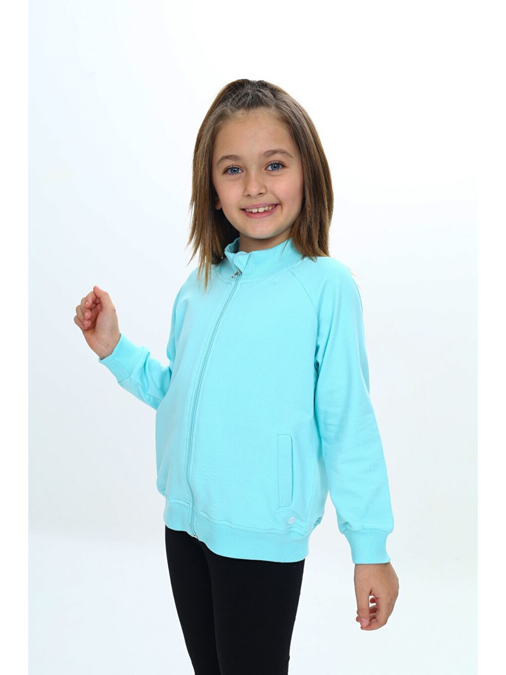 Yeşil Kız Çocuk Nakışlı Hırka-1