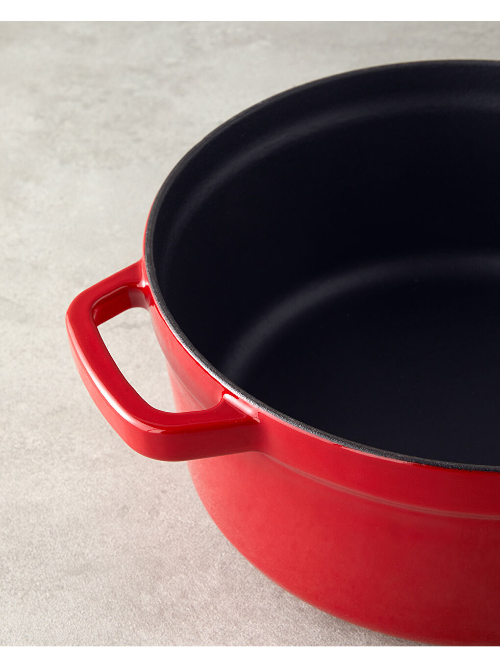 Demir Döküm Tencere 24 cm Kırmızı-2